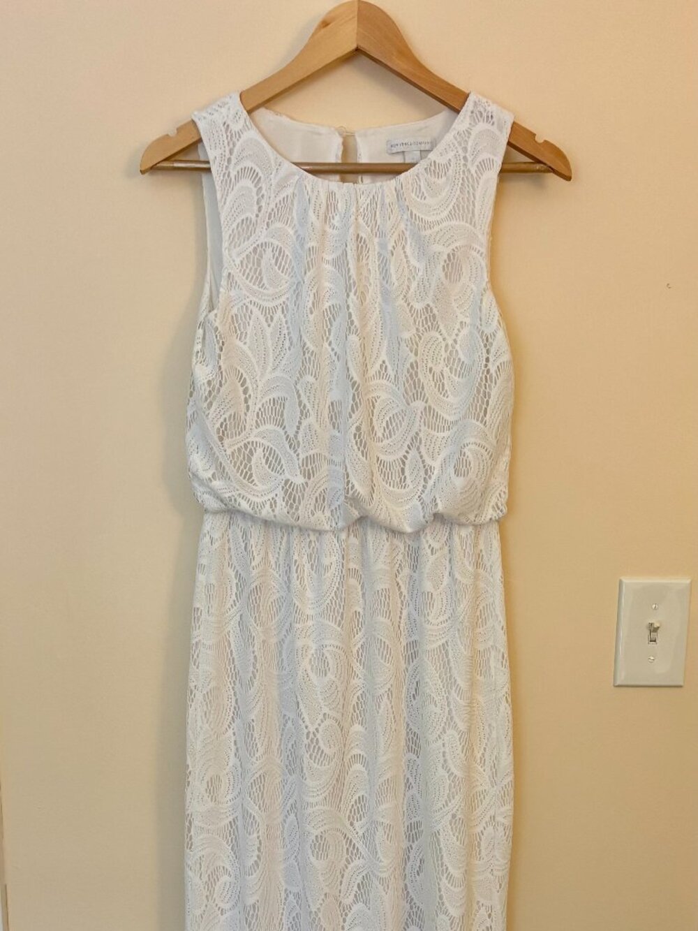 Bohemian White Lace Maxi Dress SIZE XS